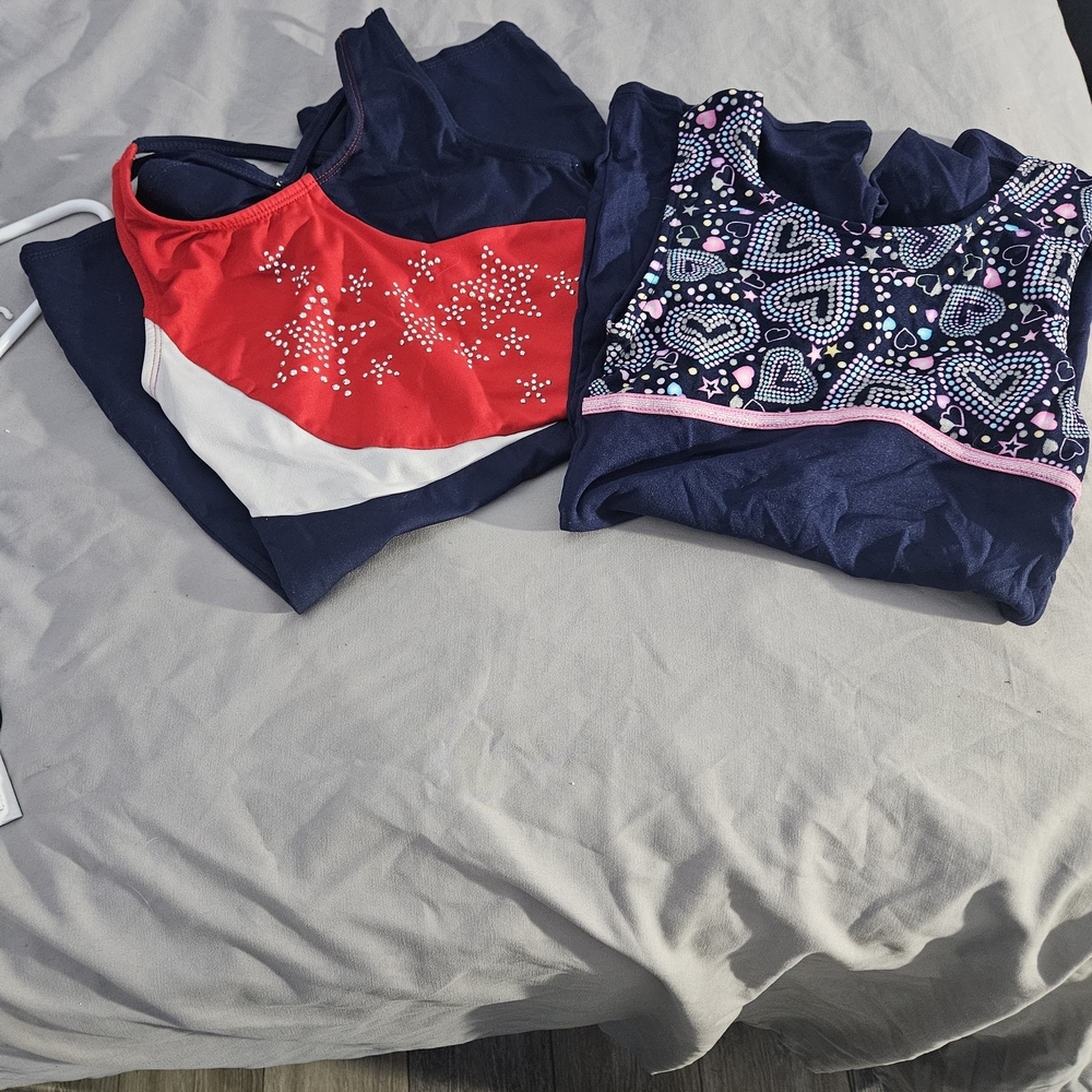 Red and Navy Star Sports Bra Set